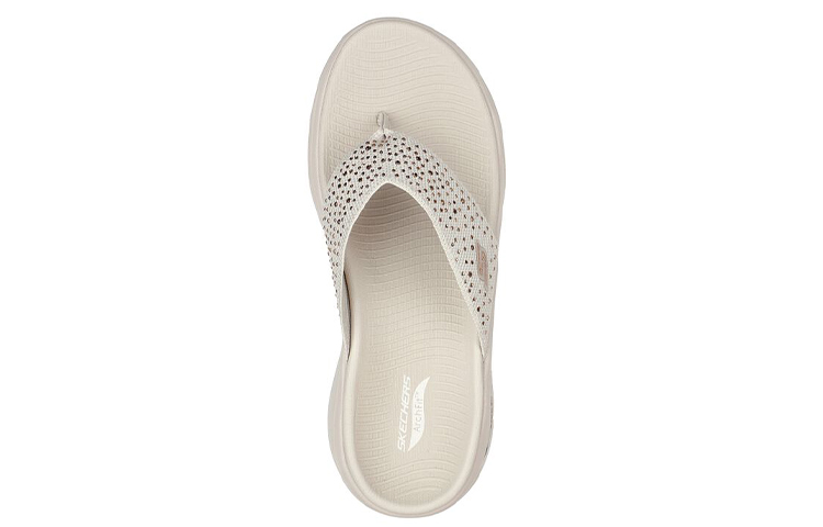 Shop (Women) Skechers Go Walk Sandal 'Beige' 140228-NAT