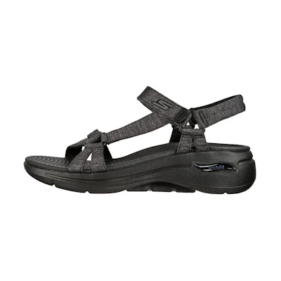 (W) Skechers Go Walk Sandal 'Black'