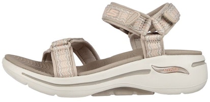 (Women) Skechers Go Walk Sandal 'Casual Fashion - Grey Beige' 140256-TPE (Women) Skechers Go Walk Sandal 'Casual Fashion - Grey Beige' 140256-TPE