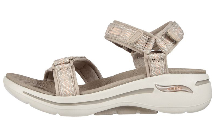 (Women) Skechers Go Walk Sandal 'Casual Fashion - Grey Beige' 140256-TPE