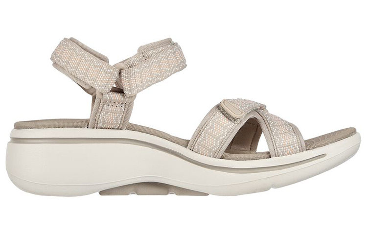 Order (W) Skechers Go Walk Sandal 'Fashion Kasual - Abu Beige' 140256-TPE