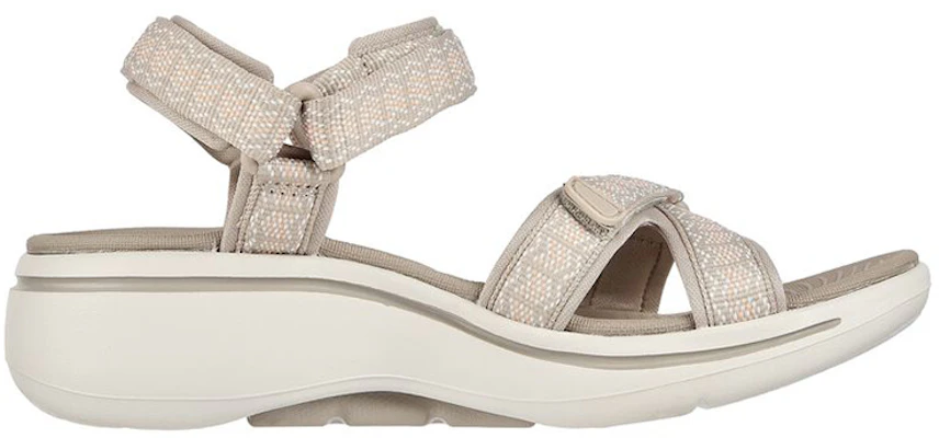 (W) Sandali Skechers Go Walk ''Moda Casual - Grigio Beige'' 140256-TPE Order (W) Sandali Skechers Go Walk ''Moda Casual - Grigio Beige'' 140256-TPE
