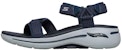 (W) Skechers Go Walk Sandal 'Navy Comfort' Lelaki & Wanita - Selipar Selesa Navy. 140251-NVY