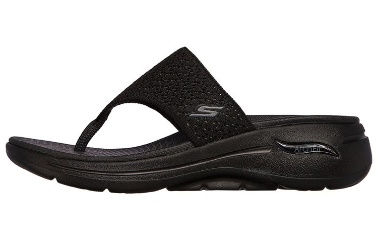 (Women) Skechers Go Walk Sandal 'Pure Black' 140221-BBK