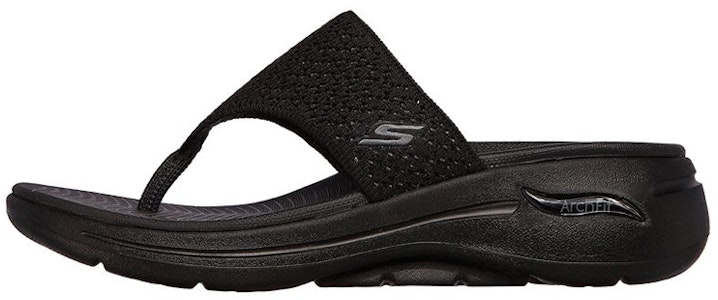 Skechers Go Walk 休閒人字拖 女款 純黑 Buy Skechers Go Walk 休閒人字拖 女款 純黑