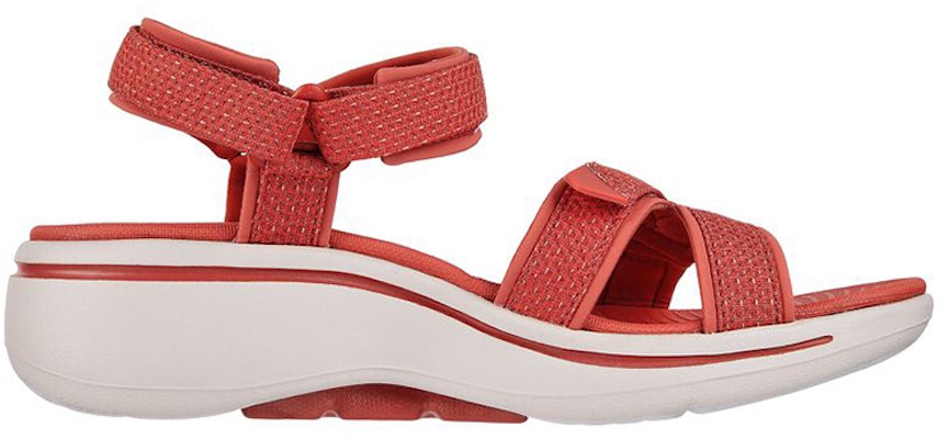 (Women) Skechers Go Walk Sandal 'Red Brown' 140251-RUST Order (Women) Skechers Go Walk Sandal 'Red Brown' 140251-RUST
