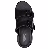Shop Skechers Go Walk 輕量運動拖鞋 女款 黑色