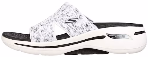 (Women) Skechers Go Walk Slip-On 'Black and White' 140249-WBK (Women) Skechers Go Walk Slip-On 'Black and White' 140249-WBK