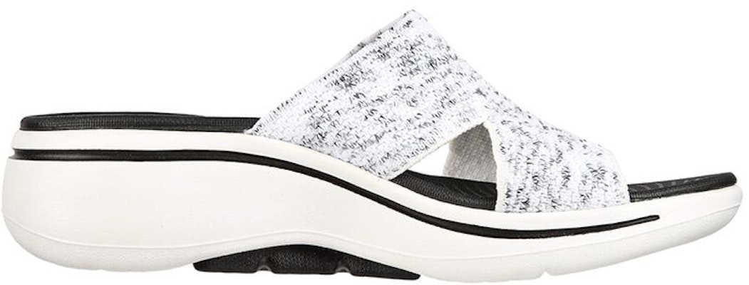(Women) Skechers Go Walk Slip-On 'Black and White' 140249-WBK Order (Women) Skechers Go Walk Slip-On 'Black and White' 140249-WBK