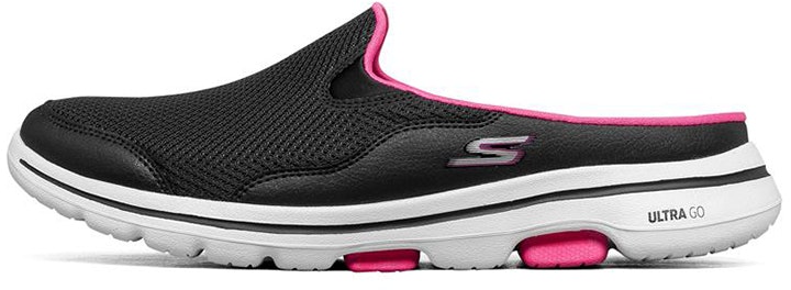 women-skechers-go-walk-slip-on-black-pink-124023-bkhp