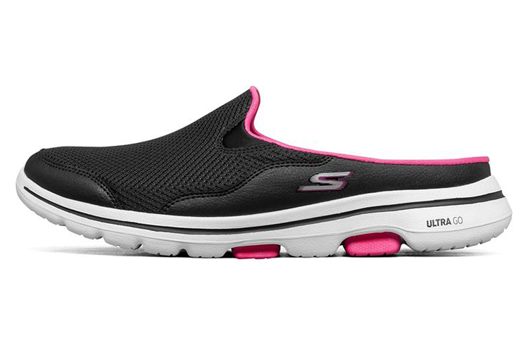 (Women) Skechers GO WALK Slip-On 'Black Pink' 124023-BKHP