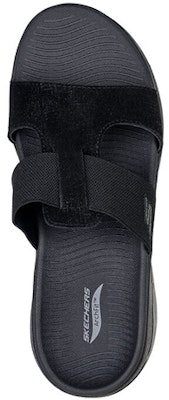 Skechers Go Walk 休閒時尚拖鞋 女款 黑 Shop Skechers Go Walk 休閒時尚拖鞋 女款 黑