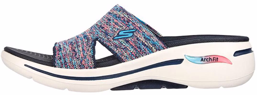 (Women) Skechers Go Walk Slip-On 'Casual Fashion Blue Purple' 140249-NVMT Buy (Women) Skechers Go Walk Slip-On 'Casual Fashion Blue Purple' 140249-NVMT