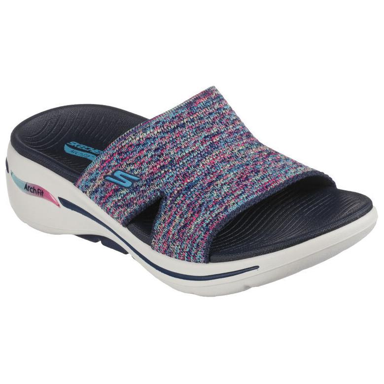 Lookbook (Women) Skechers Go Walk Slip-On 'Casual Fashion Blue Purple' 140249-NVMT