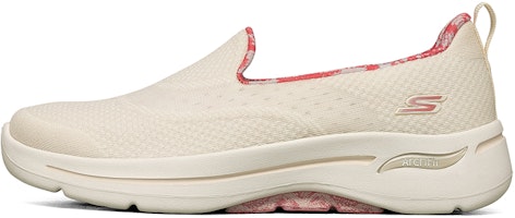 (Women) Skechers Go Walk Arch Fit 'Cream White' 124475-NTCL (Women) Skechers Go Walk Arch Fit 'Cream White' 124475-NTCL