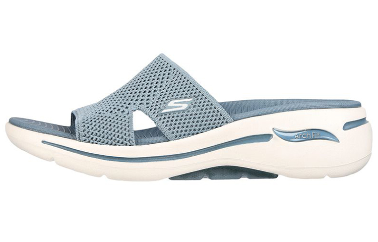 (Women) Skechers Go Walk Slipper 'Light Blue Casual' 140224-BLU
