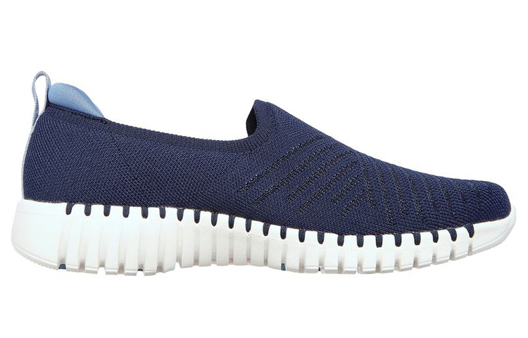 Order (Women) Skechers Go Walk Smart-Slip On 'Sunday Brunch Blue Black' 124315-NVBL