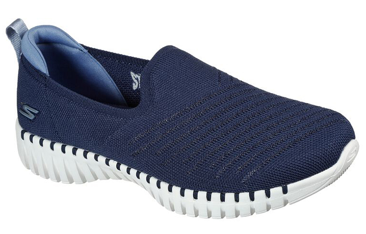 Lookbook (Women) Skechers Go Walk Smart-Slip On 'Sunday Brunch Blue Black' 124315-NVBL