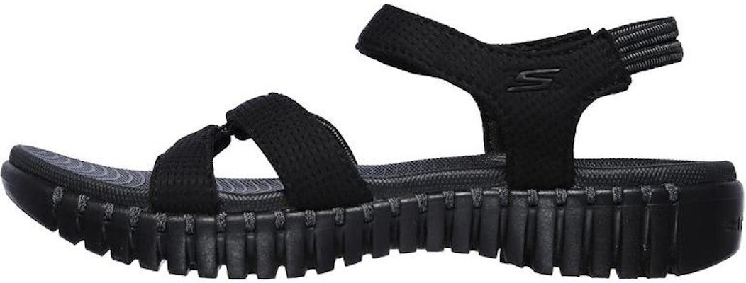 (Women) Skechers GO WALK Smart 'Black Breathable Sport Sandal' 140074-BKGY Buy (Women) Skechers GO WALK Smart 'Black Breathable Sport Sandal' 140074-BKGY