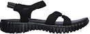 (W) Skechers GO WALK Smart 'Sandal Sukan Hitam Bernafas' 140074-BKGY