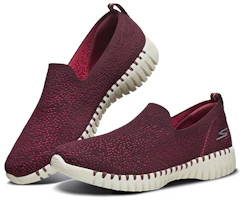 Lookbook Skechers Go Walk Smart 休閒運動一腳蹬 女款 酒紅色