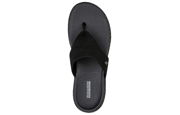 Shop (Women) Skechers Go Walk Smart 'Comfort Thong Sport Slide - Black' 140182-BBK