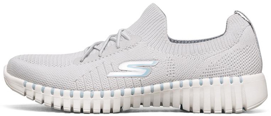(Women) Skechers Go Walk Smart Running Shoes Gray/White/Blue 124051-GYBL Buy (Women) Skechers Go Walk Smart Running Shoes Gray/White/Blue 124051-GYBL