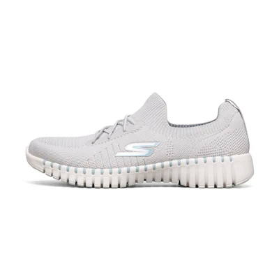 (W) Skechers Go Walk Smart Running Shoes Gray/White/Blue