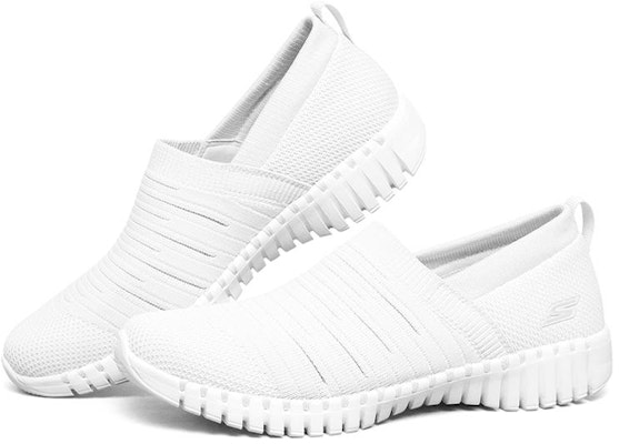 (Women) Skechers Go Walk Smart Slip-On Shoes White 124043-WHT Lookbook (Women) Skechers Go Walk Smart Slip-On Shoes White 124043-WHT