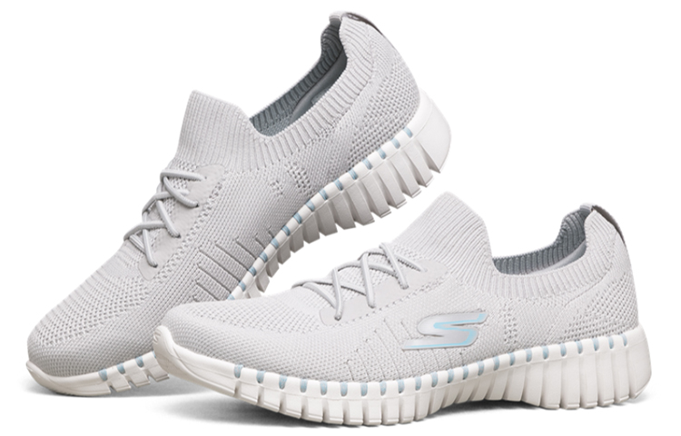 Lookbook (W) Skechers Go Walk Smart Laufschuhe Grau/Weiß/Blau 124051-GYBL
