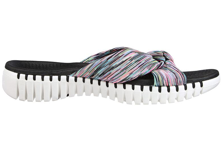 Order (Women) Skechers Go Walk Smart Slip-On 'Black White Pink' 140187-BKMT