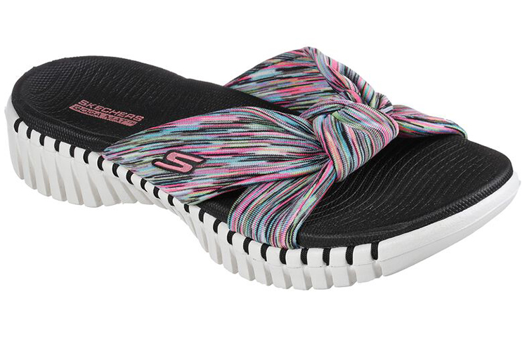 Lookbook (Women) Skechers Go Walk Smart Slip-On 'Black White Pink' 140187-BKMT