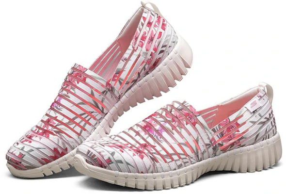 (Women) Skechers Go Walk Smart Slip-on Shoes White/Pink/Grey 124317-WMLT Lookbook (Women) Skechers Go Walk Smart Slip-on Shoes White/Pink/Grey 124317-WMLT