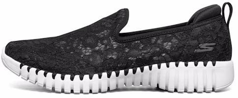 (Women) Skechers Go Walk Smart Lazy Shoes Black 124165-BKW (Women) Skechers Go Walk Smart Lazy Shoes Black 124165-BKW