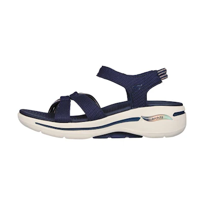 (W) Skechers Go Walk Sport Sandal 'Light Blue'
