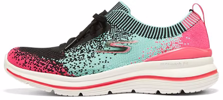 (Women) Skechers Go Walk Stretch Fit 'Black Mixed' 124384-BKMT (Women) Skechers Go Walk Stretch Fit 'Black Mixed' 124384-BKMT
