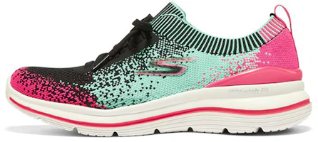(Women) Skechers Go Walk Stretch Fit 'Black Mixed' 124384-BKMT (Women) Skechers Go Walk Stretch Fit 'Black Mixed' 124384-BKMT
