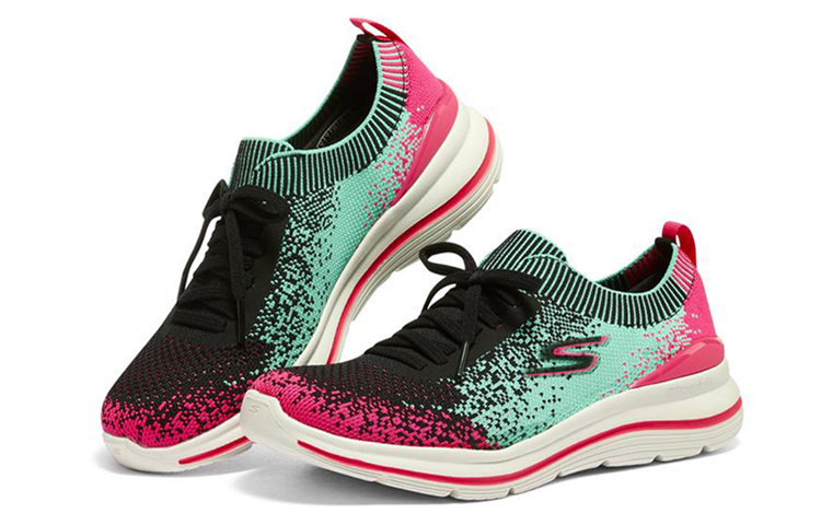 Lookbook (Women) Skechers Go Walk Stretch Fit 'Black Mixed' 124384-BKMT