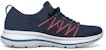 (W) Skechers Go Walk Stretch Fit Kasut Sukan Biru/Putih/Jingga 124386-NVMT