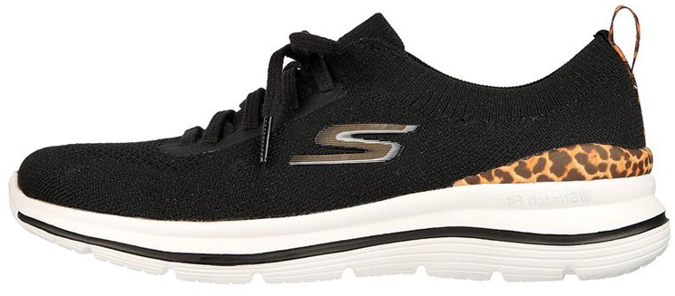 women-skechers-go-walk-stretch-fit-leopard-zone-black-124396-bkld