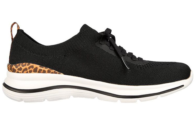 Order (Women) Skechers Go Walk Stretch Fit 'Leopard Zone Black' 124396-BKLD