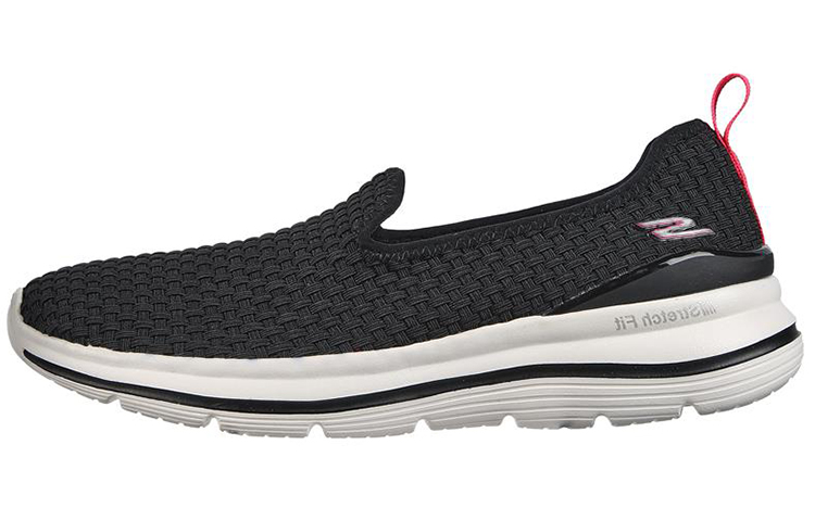 (Women) Skechers Go Walk Stretch Fit Slip-On 'Black Red' 124398-BKHP
