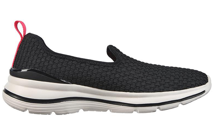 Order (Women) Skechers Go Walk Stretch Fit Slip-On 'Black Red' 124398-BKHP