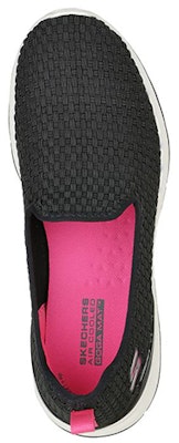 (Women) Skechers Go Walk Stretch Fit Slip-On 'Black Red' 124398-BKHP Shop (Women) Skechers Go Walk Stretch Fit Slip-On 'Black Red' 124398-BKHP