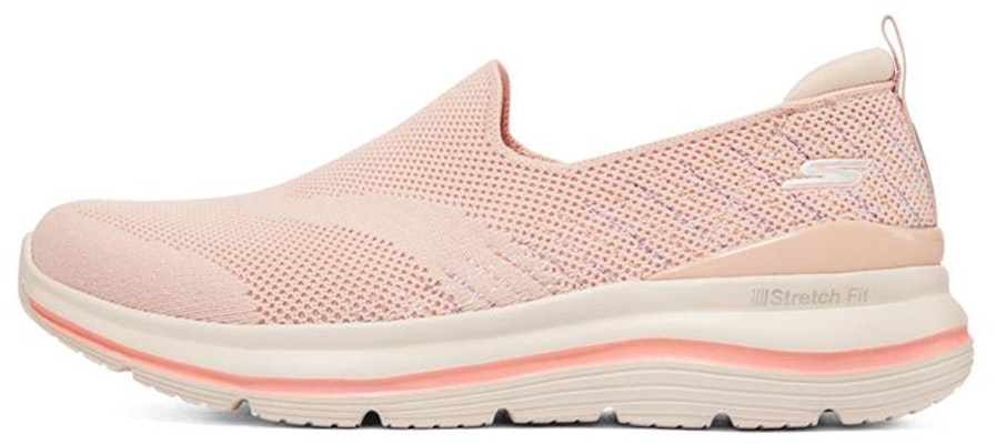 (W) Skechers Go Walk Stretch Fit Slip-On 'Pink Muda' 124385-LTPK Buy (W) Skechers Go Walk Stretch Fit Slip-On 'Pink Muda' 124385-LTPK