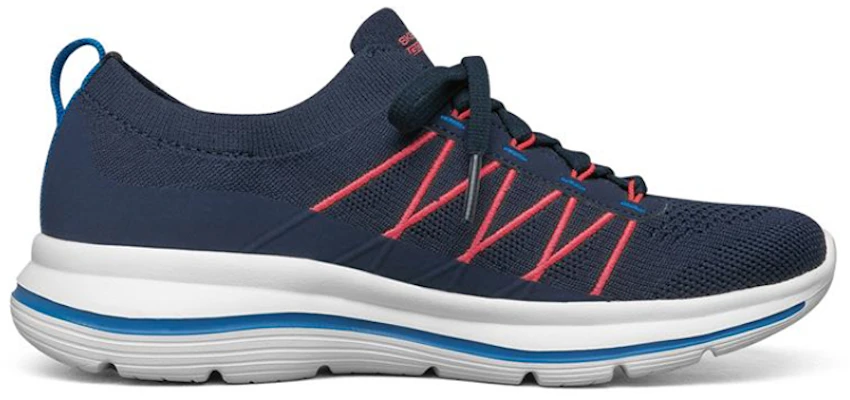 (W) Skechers Go Walk Stretch Fit Sportschuhe Blau/Weiß/Orange 124386-NVMT Order (W) Skechers Go Walk Stretch Fit Sportschuhe Blau/Weiß/Orange 124386-NVMT