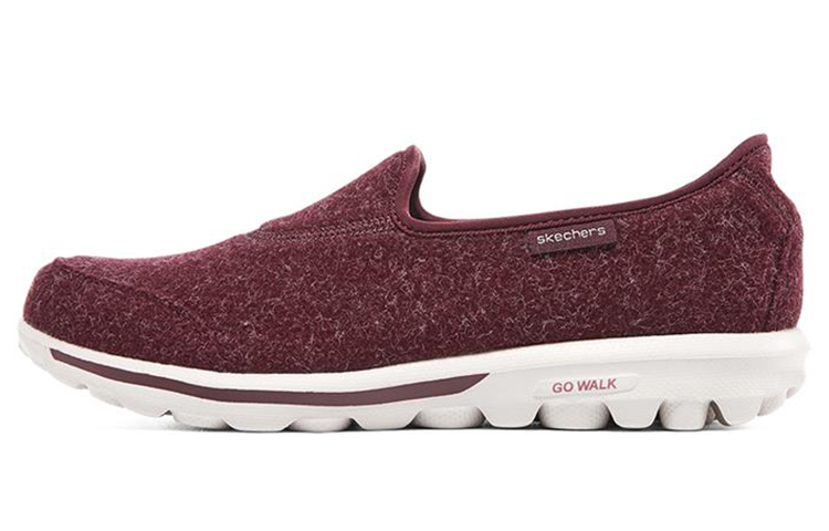 (Women) Skechers Go Walk Travel 'Burgundy Slip-On' 124474-BURG