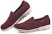 (W) Skechers Go Walk Travel 'Burgundy Slip-On' Wanita Kasut Tanpa Tali Merah Tua 124474-BURG