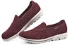 Lookbook (W) Skechers Go Walk Travel 'Burgundy Slip-On' Wanita Kasut Tanpa Tali Merah Tua 124474-BURG