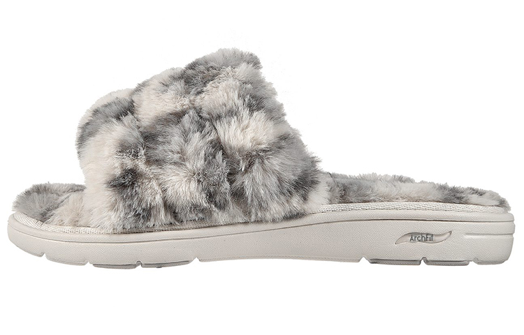 (W) Skechers Golounge Arch Fit Lounge 'Furrreal White'
